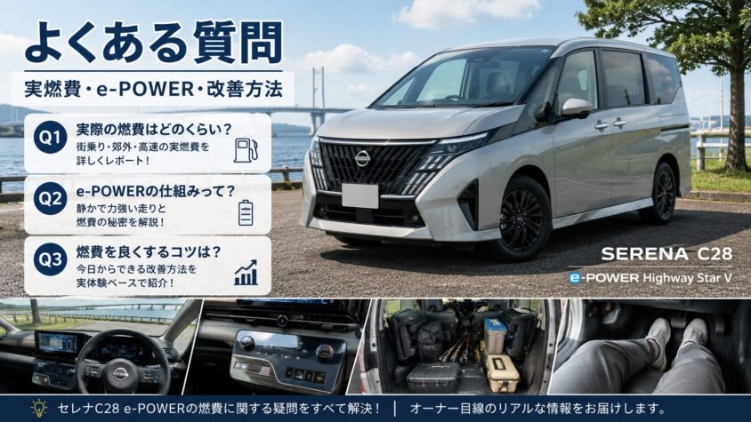 セレナC28 e-POWERの実燃費に関するよくある質問