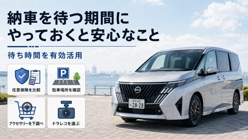 セレナC28の納車：納車を待つ期間にやっておくと安心なこと