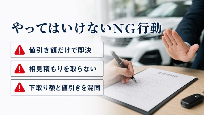 セレナC28の値引き交渉：値引き交渉でやってはいけないNG行動