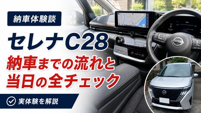 セレナC28の納車までの流れと当日チェック