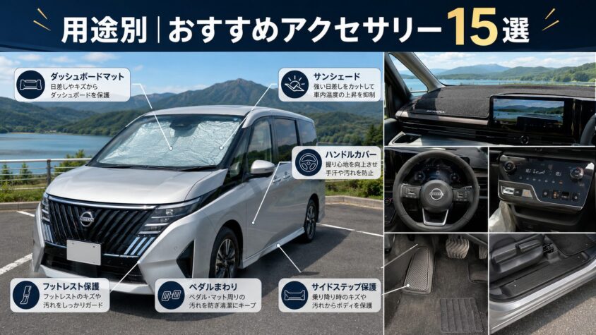 セレナC28 e-POWERのおすすめアクセサリー：用途別・おすすめアクセサリー15選