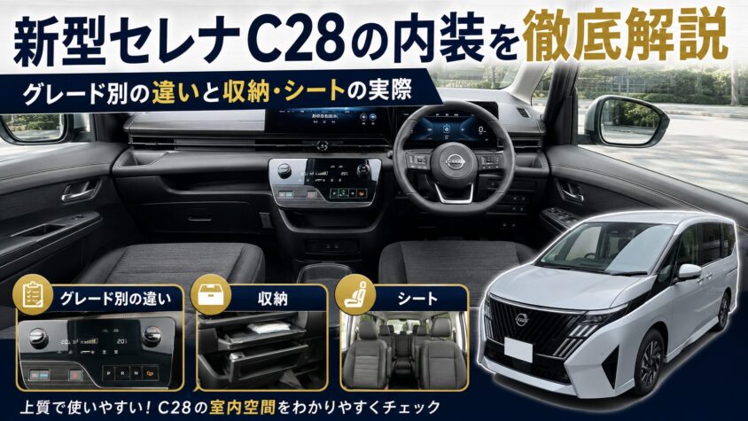 新型セレナC28の内装と収納・シート