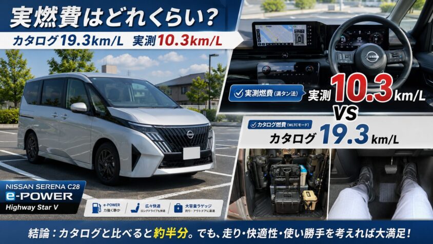 結論・セレナC28の実燃費はカタログ値よりどれくらい落ちる？