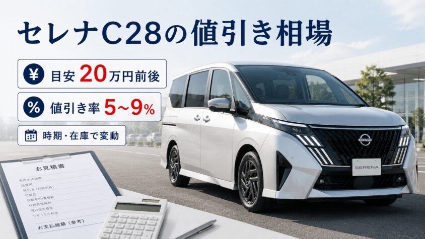 セレナC28の値引き相場はいくら？