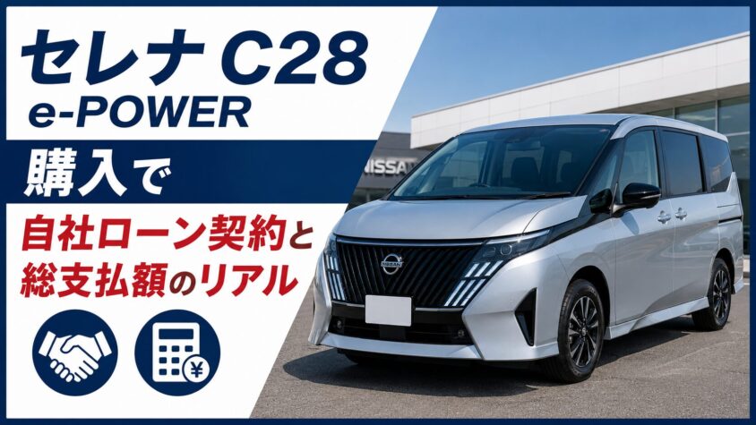 セレナC28 e-POWERの購入費用と自社ローン契約
