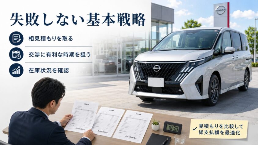 セレナC28の値引き交渉：値引き交渉で失敗しないための基本戦略