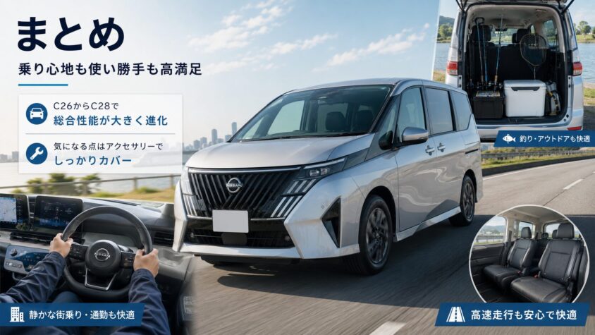 セレナC28 e-POWERの使い勝手と乗り心地のまとめ