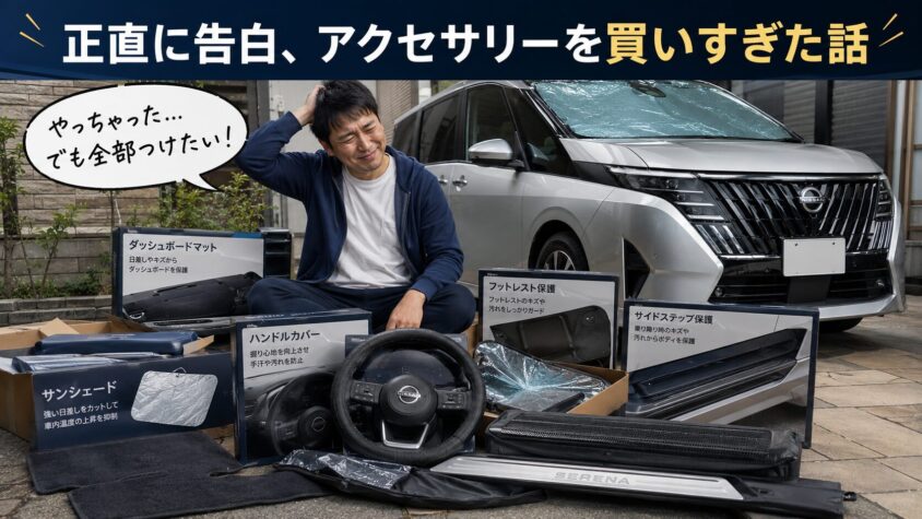 セレナC28 e-POWERのおすすめアクセサリー：正直に告白、アクセサリーを買いすぎた話