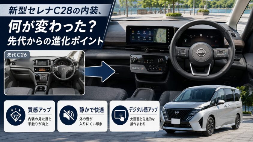 新型セレナC28の内装、何が変わった?先代からの進化ポイント
